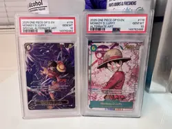 2025 One Piece English OP13 Monkey D Luffy, SP and SEC Alternate Art PSA 10 - Image 5