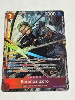 Roronoa Zoro Alt Art EB04-007 Super Rare OP15 One Piece TCG NM - Image 1