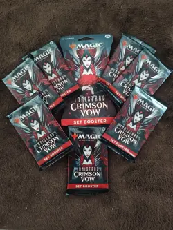 8x MTG Innistraad Crimson Vow Set Booster, Sealed 12 Card pk - New & Ships Fast - Image 1