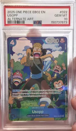 2025 ONE PIECE EB02-022 USOPP ALT ART FOIL RARE PSA 10 EXTRA BOOSTER - Image 1
