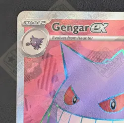 Rare Pokemon Gengar EX Full Art Ultra Rare TCG Card, Temporal Forces #193/162 NM - Image 3