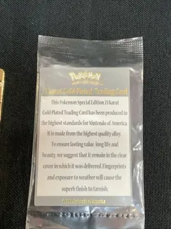 VTG Limited Edition 23K Gold-Plated Pokemon Trading Card Charizard - Image 5