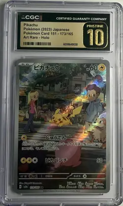 CGC PRISTINE 10 Pikachu 173/165 Art Rare Sv2a 151 Pokemon Japanese Card - Image 1