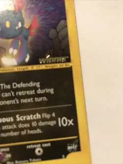 Pokemon TCG Best of Promos Rocket’s Sneasel # 5 Promo Card Winner Stamp - Image 2