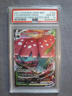 Venusaur VMAX SWSH102 Black Star Promo PSA 10 Pokemon Card - Image 1