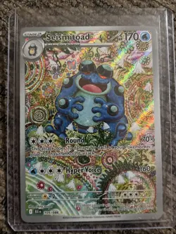 Pokemon Seismitoad IR 105/086 Black Bolt Holofoil Card, Near Mint Condition - Image 1