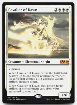 MTG Cavalier of Dawn Core Set 2020 M20 NM - Image 1