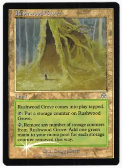 Rushwood Grove 1999 Mercadian Masques FOIL Colorless Uncommon Land MTG NM AZ1 - Image 1