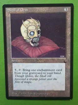 Magic the Gathering MTG The Dark SKULL OF ORM U LP/EX 1994 Nice! - Image 1