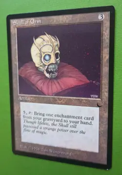 Magic the Gathering MTG The Dark SKULL OF ORM U LP/EX 1994 Nice! - Image 2