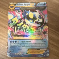Pokemon Primal Kyogre EX Holo Ancient Mega Evolution 55/160- with a sleeve - Image 1
