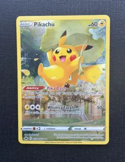 Pokemon Pikachu TCG Holo Ultra Rare Card GG30/GG70 Crown Zenith Galarian Gallery - Image 1