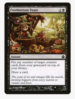 Footbottom Feast #84 Commander Magic Card With Protective Sleeve - Image 1