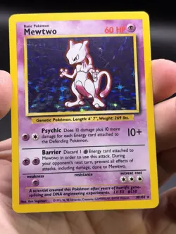 Mewtwo Holo Rare 10/102 1999 Pokemon Base Set English WOTC LP - Image 3