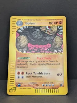 Golem 014/165 Expedition Base Set Holo Rare Pokemon TCG Nintendo e-reader MP - Image 3