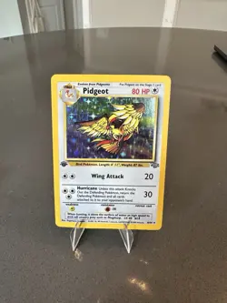 Pokemon TCG 1st Edition Pidgeot 08/64 ROUGH CONDITION Jungle Holo Rare VTG 1999 - Image 2