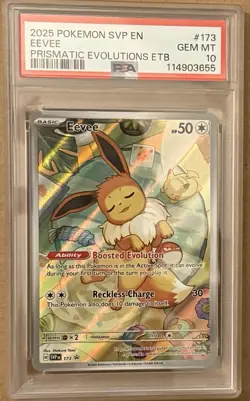 Pokemon 2025 Eevee 173 Black Star Promo Prismatic Evolutions GEM MINT PSA 10 - Image 1