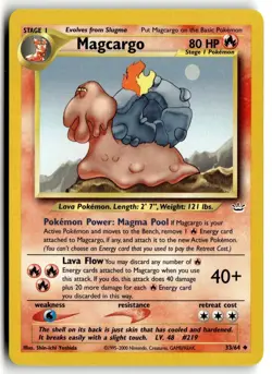 2001 Pokemon - Neo Revelation Magcargo #33/64 - Image 1