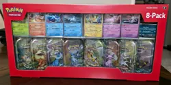New & Sealed Pokemon TCG Prismatic Evolutions Costco Mini Tins 8 Pack - Image 1
