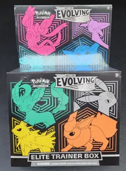 Pokemon TCG: Evolving Skies ETB Pair of 2 Elite Trainer Box - Both Artwork SWSH - Image 1