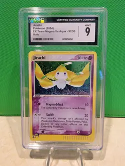 Pokemon TCG Jirachi 97/95 Team Magma vs Team Aqua Holo CGC 9 - Image 1