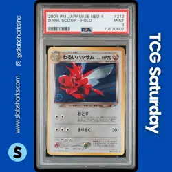 2001 POKEMON JP NEO DARKNESS, AND TO LIGHT #212 DARK SCIZOR HOLO RARE PSA 9 - Image 1