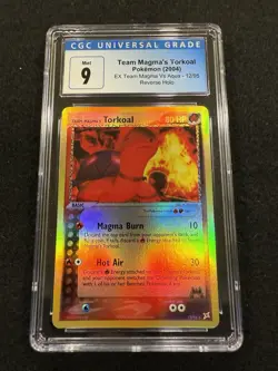 Pokemon Team Magma's Torkoal Reverse 12/95 from EX Magma vs Aqua in a CGC 9 !! - Image 1