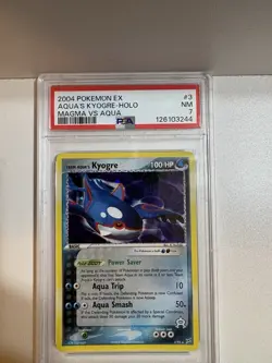 Pokemon Team Aqua's Kyogre EX Holo Rare 3/95 Magma vs Aqua 2004 PSA 7 - Image 1