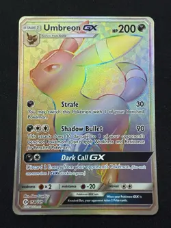 Umbreon GX 154/149 Sun & Moon Base Set 2017 Secret Rainbow Pokemon Card TCG NM - Image 1
