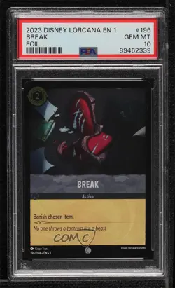 2023 Disney Lorcana - The First Chapter 1 Foil Break #196 PSA 10 GEM MT - Image 1