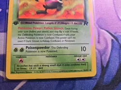 Pokemon TCG Dark Gloom Team Rocket 36/82 Regular 1st Edition Uncommon Card - Image 2