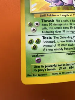 Nidoking 11/102 WOTC Base Set Holo Rare Pokemon Card MP 1635 - Image 4