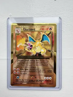 Pokemon Charizard Promo Metal Holo 004/102 Miscellaneous 120 HP Fire Card - Image 1