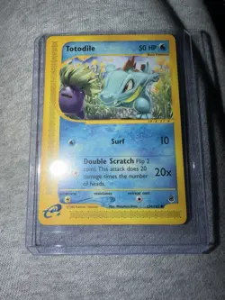 Pokemon Totodile 134/165 Expedition Base Set Regular Common Card 2002 - Image 1