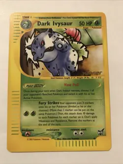 Dark Ivysaur Best Promo 6 Winner Stamp - Near Mint - Pokemon Trading Card Game - Image 1