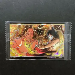 S5637 Monkey D. Luffy & Ace 7-SEC1 Japanese One Piece Wafer Card Sealed M14 - Image 1
