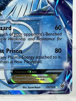 Pokemon Articuno EX Plasma Storm 25/135 Ultra Rare Holo Card - LP - Image 5