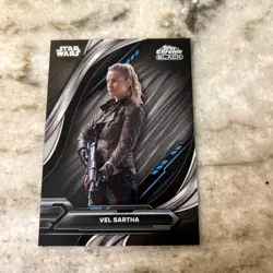 2024 Topps Star Wars Chrome Black Vel Sartha 53 Base Card - Image 1