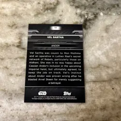 2024 Topps Star Wars Chrome Black Vel Sartha 53 Base Card - Image 2