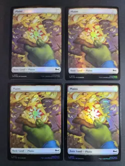 Plains 0253 (X4 Foil) Land MTG Ninja Turtles - Image 1