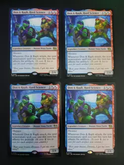 Don & Raph, Hard Science (1 Foil & 3 Non) Rare MTG Ninja Turtles - Image 1