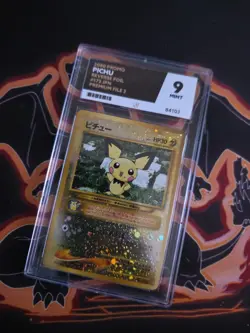 2000 Pokemon Japanese Neo 2 Promo 172 Pichu Reverse Holo PSA Graded Ace 9 - Image 1