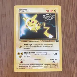 Pikachu Black Star Promo #4 1999 Kids WB The First Movie Stamped Pokemon Card - Image 1