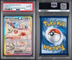 2025 Pokemon PRE EN PRISMATIC EVOLUTIONS #167 EEVEE EX PSA 10 - Image 3