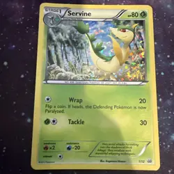 Servine 001/012 McDonald's 2012 Holo Pokemon card - Image 1