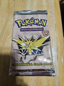 Pokemon Fossil Booster Pack HeavyU 21g+ Zapdos Unopened - Image 2