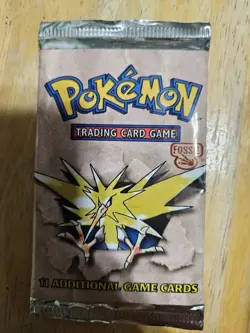 Pokemon Fossil Booster Pack HeavyU 21g+ Zapdos Unopened - Image 3