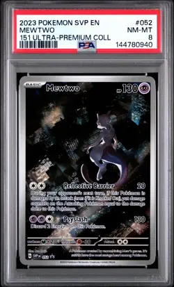 Pokemon TCG Mewtwo 052 151 Promo PSA 8 - Image 1