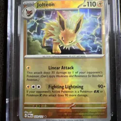 2025 POKEMON PRE EN-PRISMATIC EVOLUTIONS POKE BALL REVERSE HOLO JOLTEON CGC 10 - Image 2