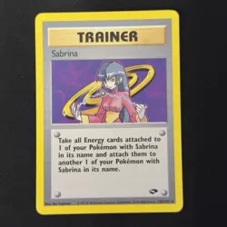 Sabrina 110/132 Rare Gym Challenge Unlimited Pokemon TCG English WOTC Vintage - Image 1